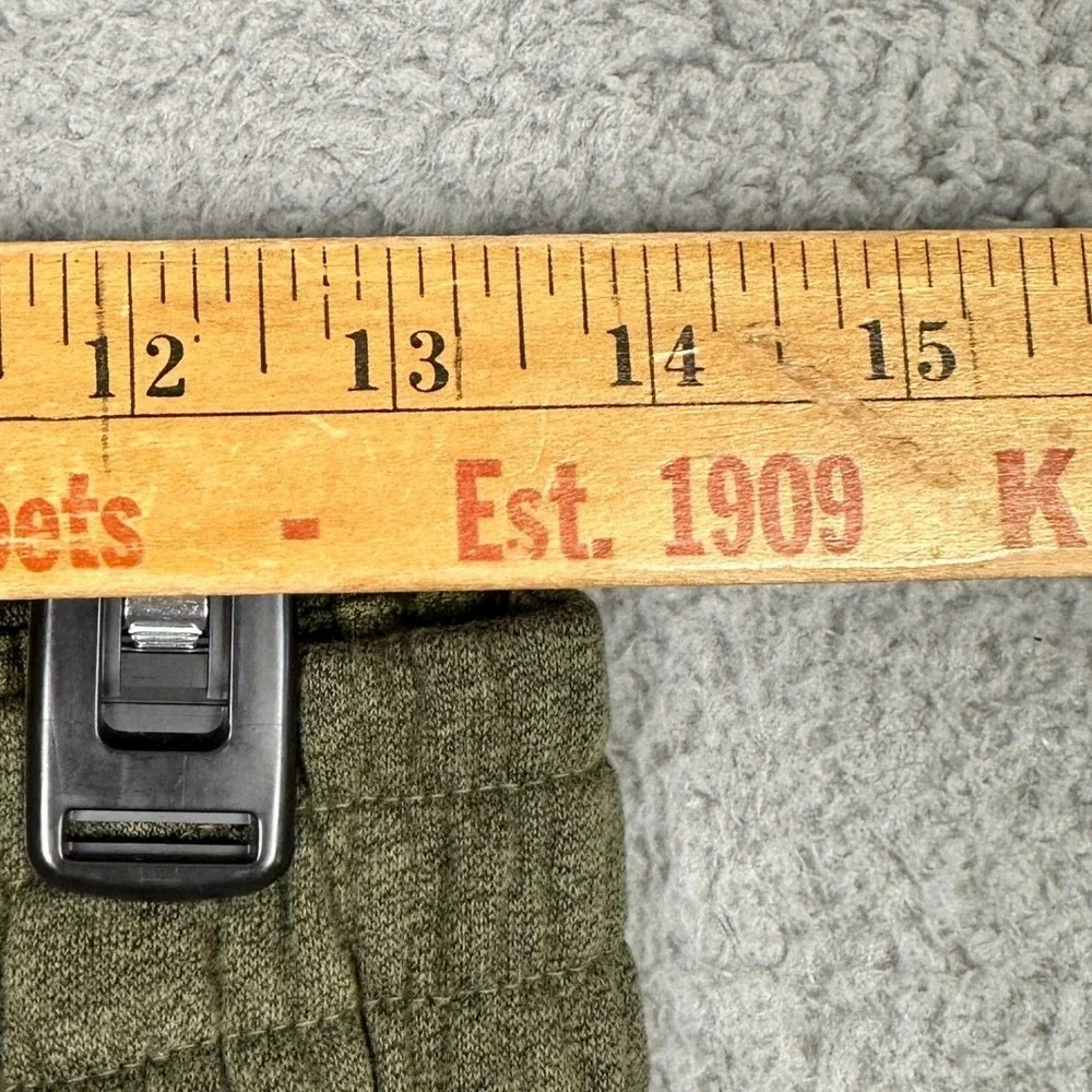 Adidas Pants Mens Small Olive Green Jogger Sweatpants Stretch Waist Tapered Leg